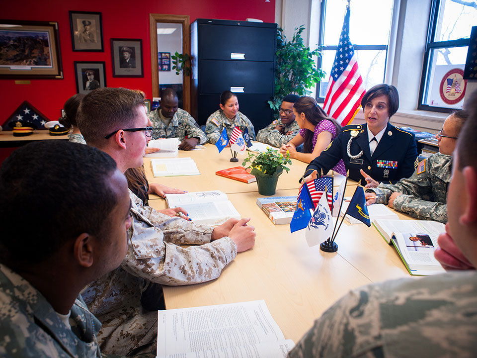 group of soldiers around table