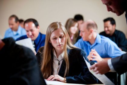 group of students in class