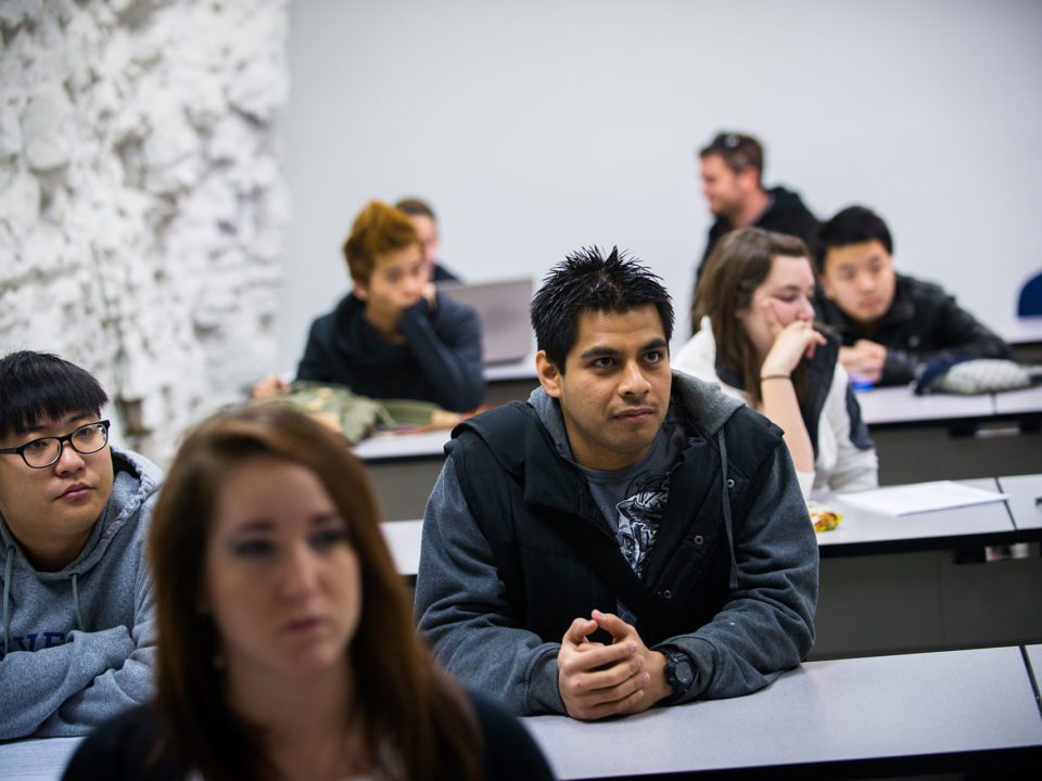 group of students in class