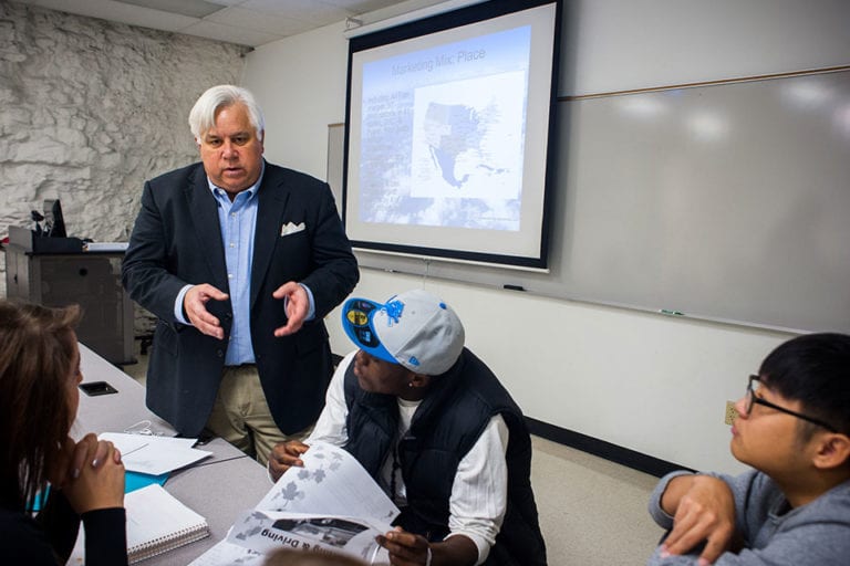 instructor and students in class