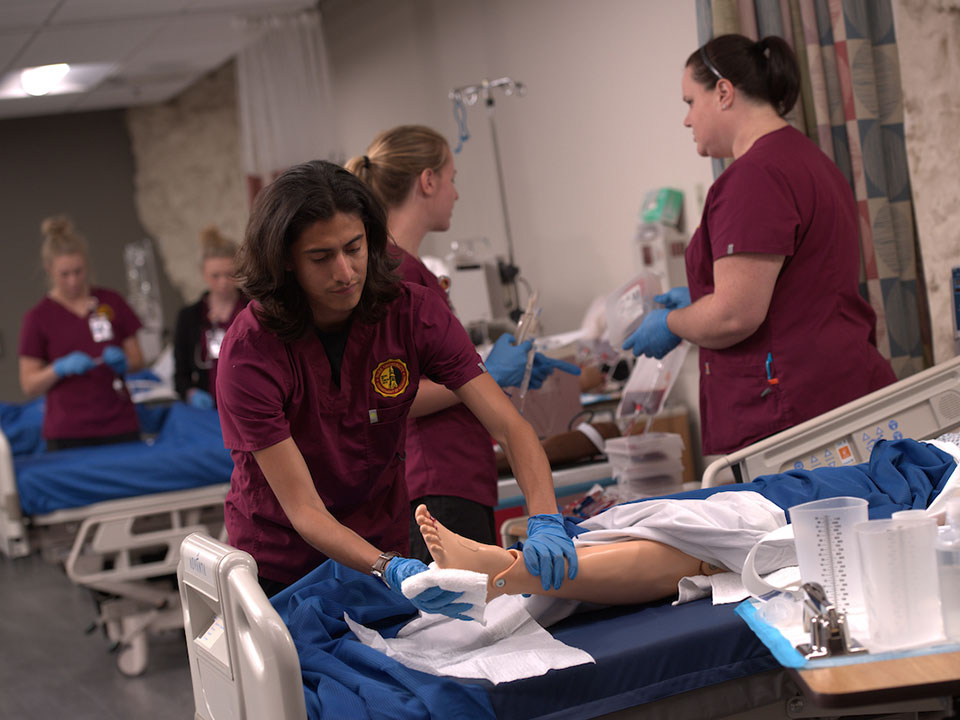 students in hospital