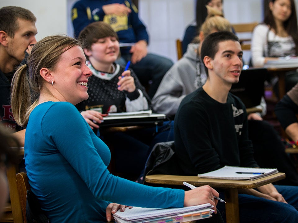 students in class