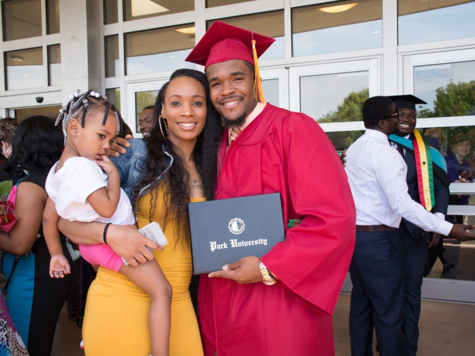 student with diploma