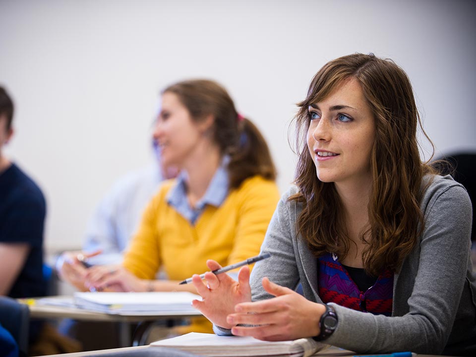 two students in class