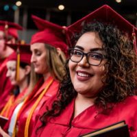 students at graduation