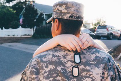 soldier with dog tags