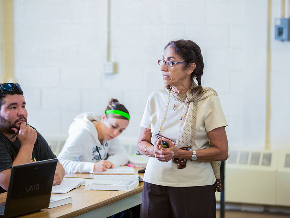 instructor in front of class