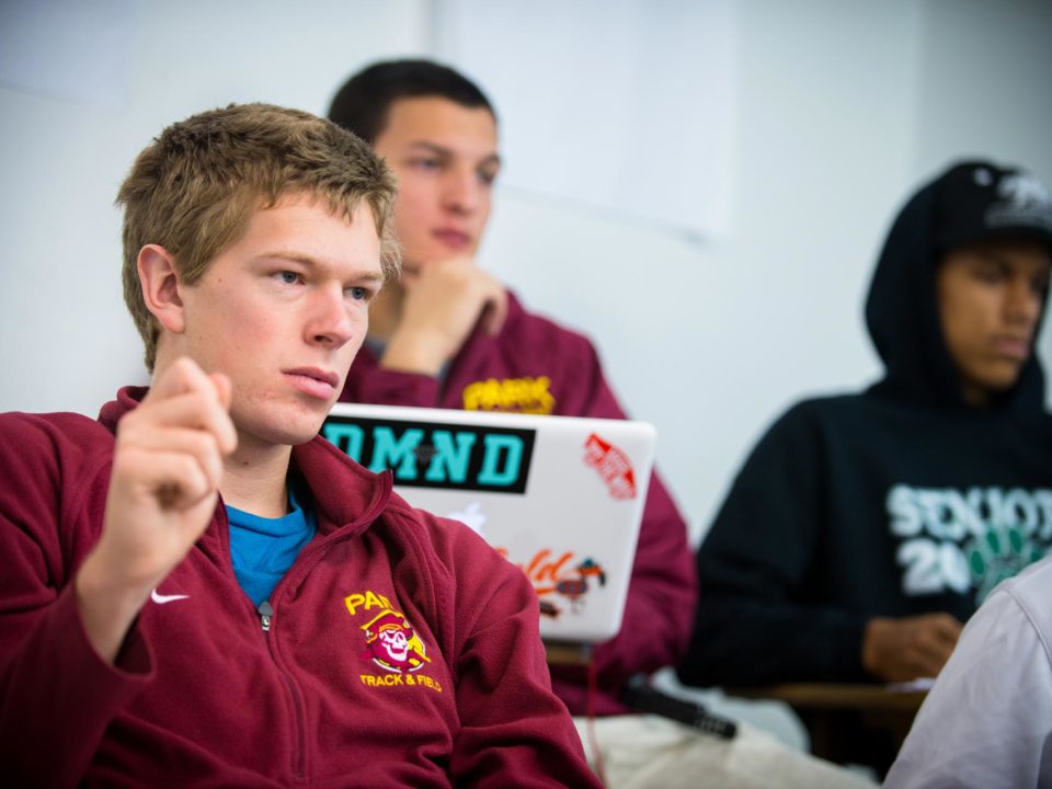 group of students in class