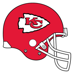 Kansas City Chiefs logo on helmet