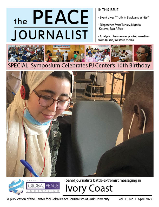 The Peace Journalist April 2022 cover