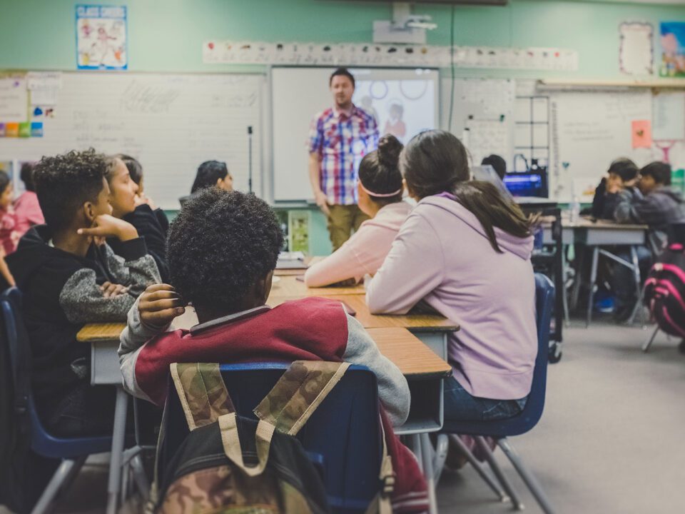 teacher and students in classroom