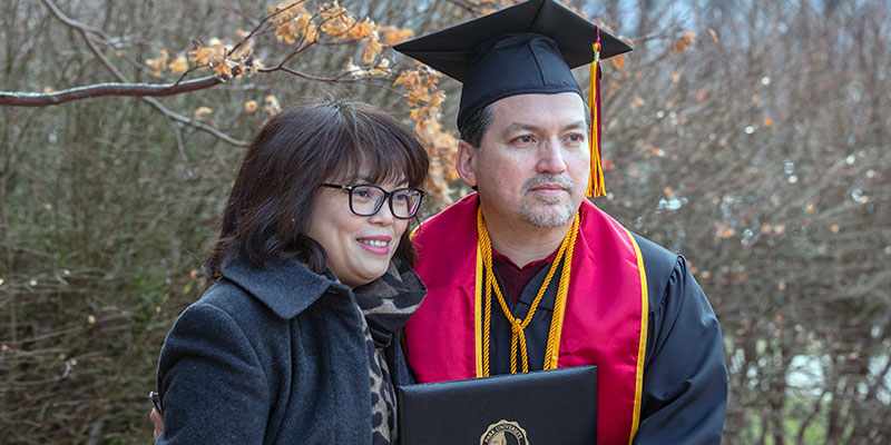 Park U graduate at commencement