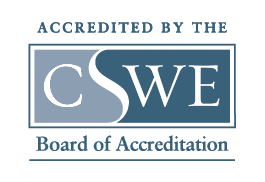 Accredited by the CSWE Board of Accreditation logo