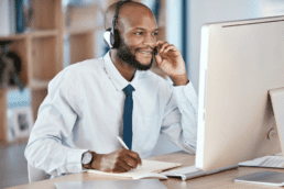 Business Student Sitting at Desk - Park University