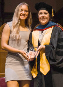 Gabi Sandins with Interim Provost Emily Sallee
