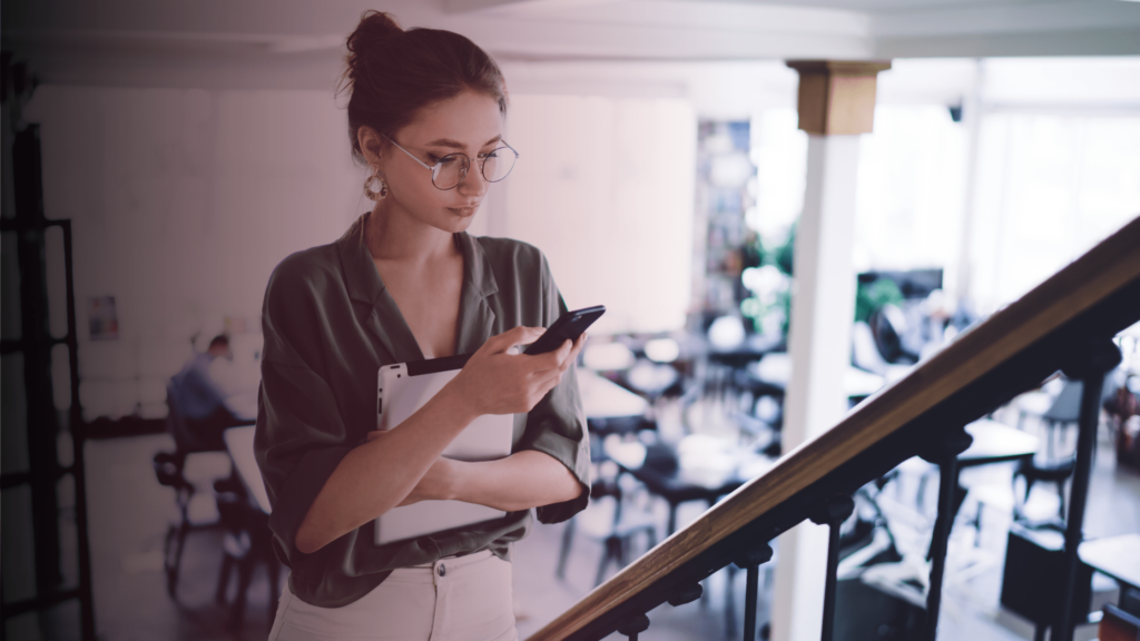 Young student pursuing a communication degree