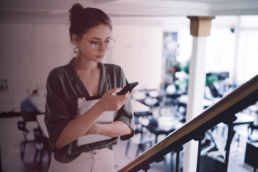 Young student pursuing a communication degree