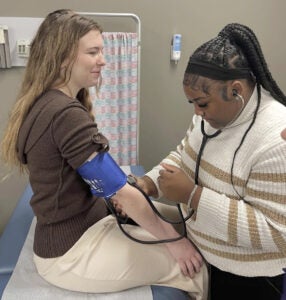 High school nursing students